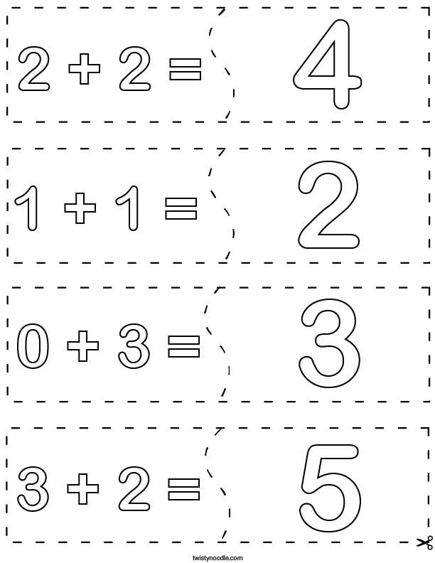 Addition Puzzle (page 1) Math Worksheet - Twisty Noodle
